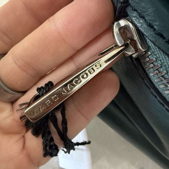 Marc Jacobs Stella Leather Tote Shoulder Handbag Purse Peacock Blue Silver New - Picture 7 of 16